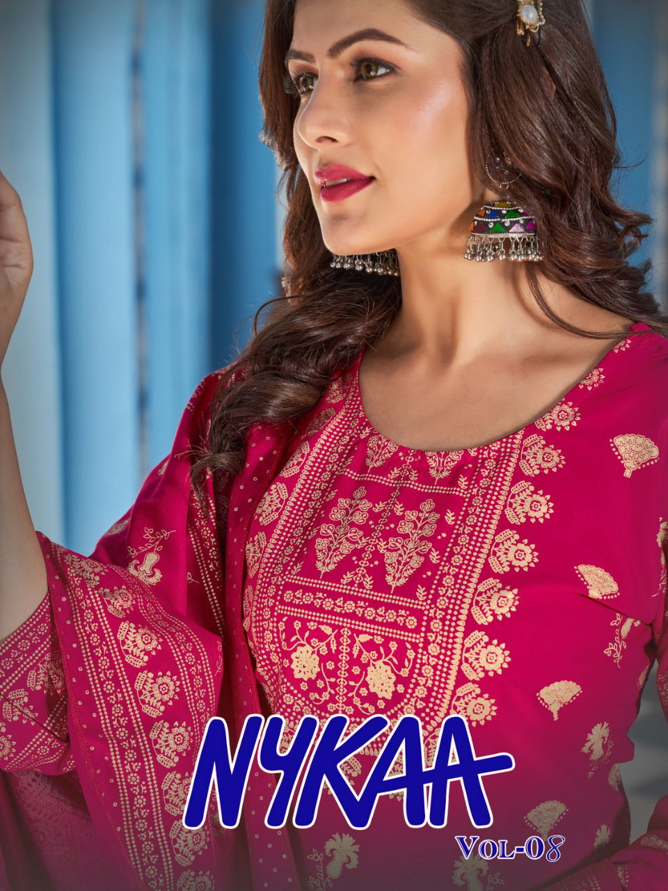 Banwery Nykaa V-8 Wholesale Printed Readymade Salwar Suits Catalog